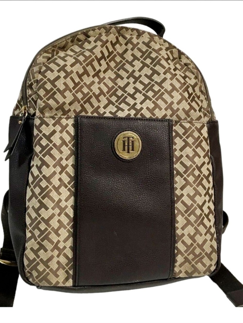 Beautiful *Tommy Hilfer Roxy II Mini Backpack - Geometric Jacquard Tan/Brown